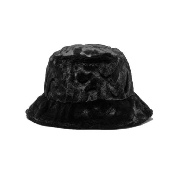 Nike Apex Faux Fur Bucket Hat Black Plush Soft HF7194-010 Adult Unisex Medium - Picture 3 of 7